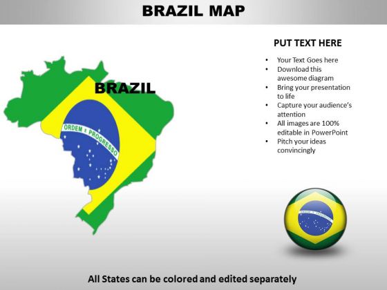 Country PowerPoint Maps Brazil
