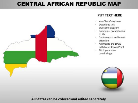 Country PowerPoint Maps Central African Republic