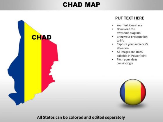 Country PowerPoint Maps Chad Country PowerPoint Maps Chad