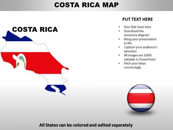 Country PowerPoint Maps Costa Rica Country PowerPoint Maps Costa Rica