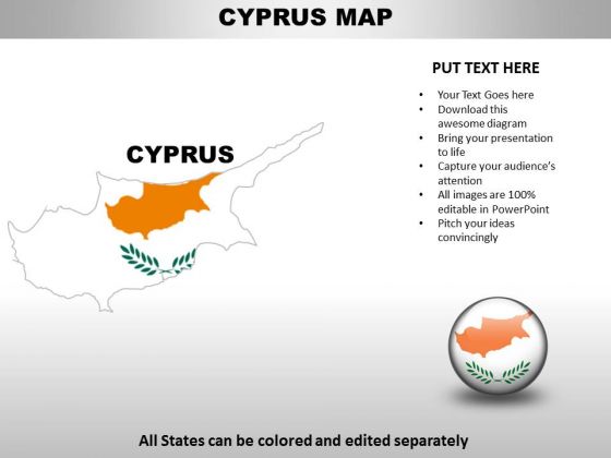 Country PowerPoint Maps Cyprus