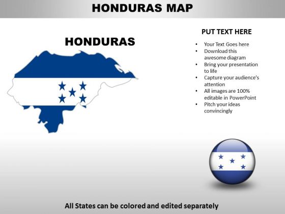 Country PowerPoint Maps Honduras Country PowerPoint Maps Honduras