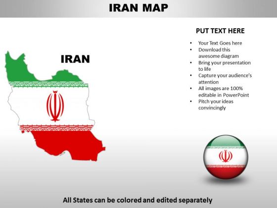 Country PowerPoint Maps Iran