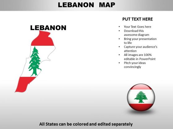 country powerpoint maps lebanon powerpoint templates country powerpoint