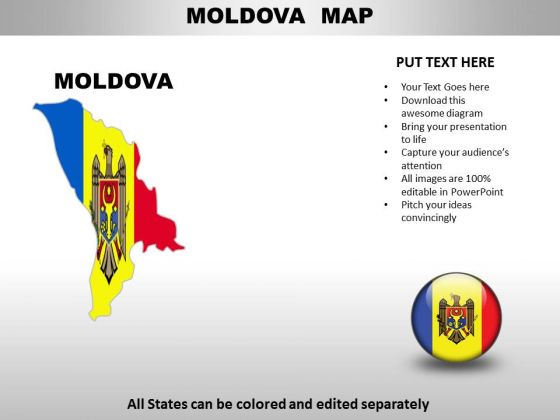 Country PowerPoint Maps Moldove