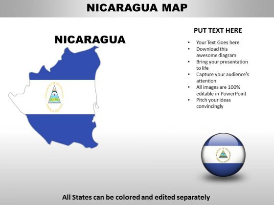 country powerpoint maps nicaragua powerpoint templates country powerpoint
