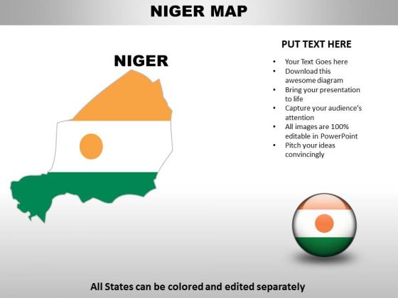 Country PowerPoint Maps Niger Country PowerPoint Maps Niger