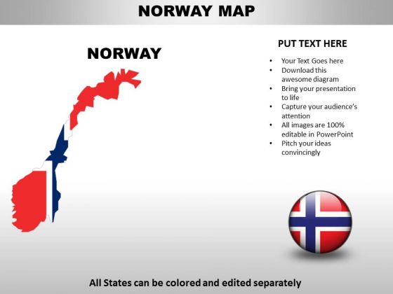 Country PowerPoint Maps Norway