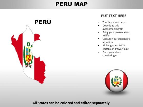 Country PowerPoint Maps Peru Country PowerPoint Maps Peru