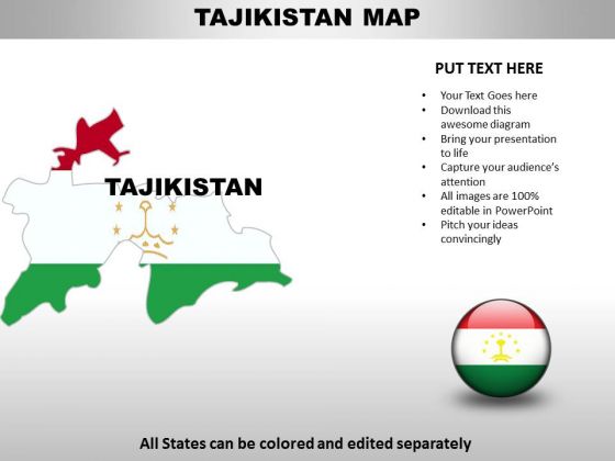 Country PowerPoint Maps Tajikistan Country PowerPoint Maps Tajikistan