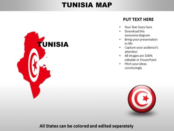 Country PowerPoint Maps Tunisa Country PowerPoint Maps Tunisa