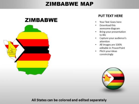 Country PowerPoint Maps Zimbabwe Country PowerPoint Maps Zimbabwe