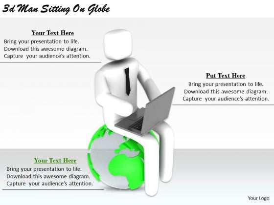 Creative Marketing Concepts 3d Man Sitting Globe Characters Creative Marketing Concepts 3d Man Sitting Globe Characters