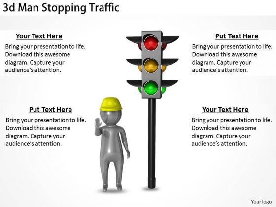 Creative Marketing Concepts 3d Man Stopping Traffic Business Statement Creative Marketing Concepts 3d Man Stopping Traffic Business Statement