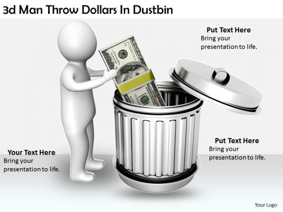 Creative Marketing Concepts 3d Man Throw Dollars Dustbin Characters Creative Marketing Concepts 3d Man Throw Dollars Dustbin Characters