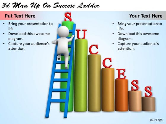 Creative Marketing Concepts 3d Man Up Success Ladder Business Statement Creative Marketing Concepts 3d Man Up Success Ladder Business Statement