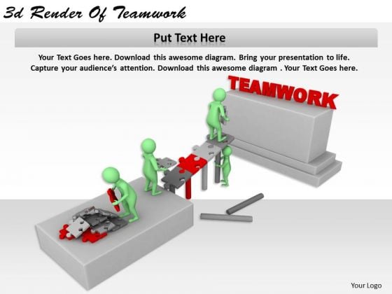 Creative Marketing Concepts 3d Render Of Teamwork Character Creative Marketing Concepts 3d Render Of Teamwork Character
