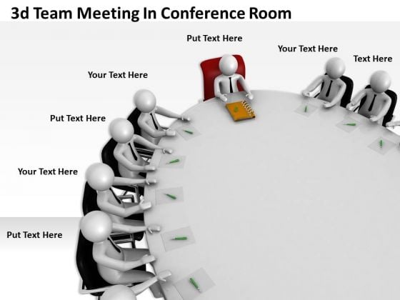 Creative Marketing Concepts 3d Team Meeting Conference Room Character