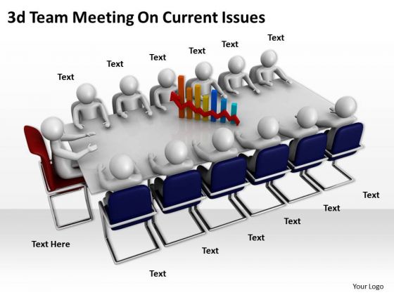 Creative Marketing Concepts 3d Team Meeting Current Issues Character