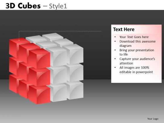 Cube Diagram Left Layer PowerPoint Templates Cube Diagram Left Layer PowerPoint Templates