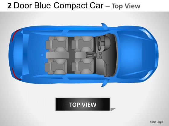 Culture 2 Door Blue Car Top PowerPoint Slides And Ppt Diagram Templates