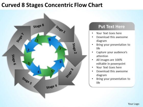 Curved 8 Stages Concentric Flow Chart Ppt Business Plan Sample Template PowerPoint Slides Curved 8 Stages Concentric Flow Chart Ppt Business Plan Sample Template PowerPoint Slides