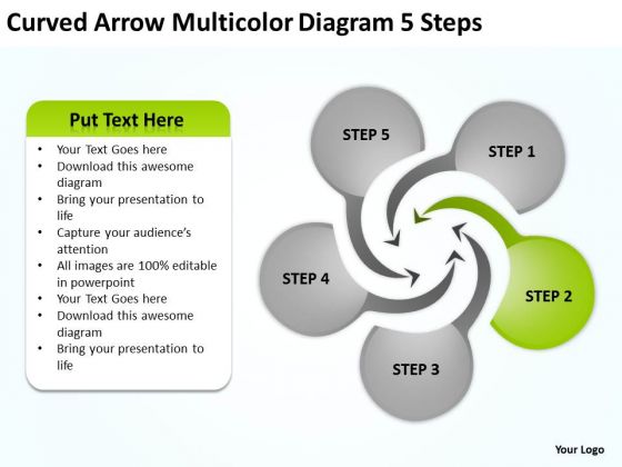 Curved Arrow Multicolor Diagram 5 Steps Sample Of Small Business Plan PowerPoint Slides Curved Arrow Multicolor Diagram 5 Steps Sample Of Small Business Plan PowerPoint Slides