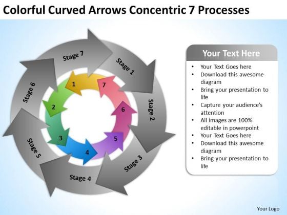 Curved Arrows Concentric 7 Processess Ppt Business Plan For Dummies PowerPoint Slides Curved Arrows Concentric 7 Processess Ppt Business Plan For Dummies PowerPoint Slides