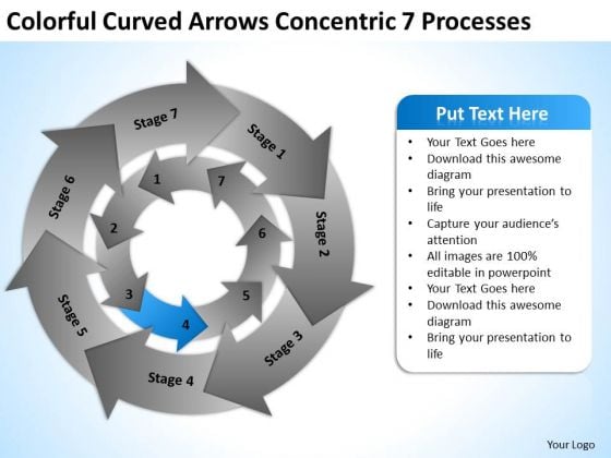 Curved Arrows Concentric 7 Processess Ppt Business Plan Template Download PowerPoint Templates Curved Arrows Concentric 7 Processess Ppt Business Plan Template Download PowerPoint Templates