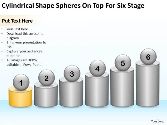 Cylindrical Shape Spheres On Top For Six Stage Ppt Linear Flow PowerPoint Slides Cylindrical Shape Spheres On Top For Six Stage Ppt Linear Flow PowerPoint Slides
