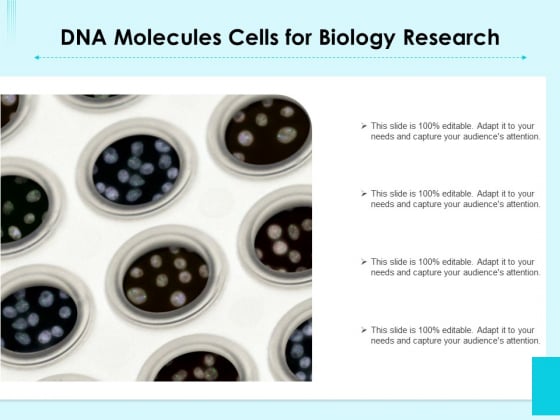 DNA Molecules Cells For Biology Research Ppt PowerPoint Presentation Infographics Template PDF