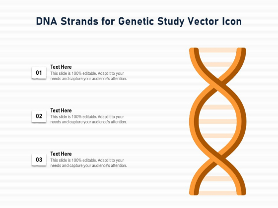 DNA Strands For Genetic Study Vector Icon Ppt PowerPoint Presentation Slides Graphics Download PDF