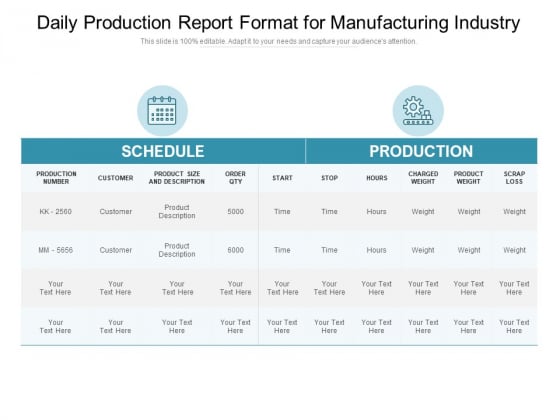 Daily Production Report Template from www.slidegeeks.com