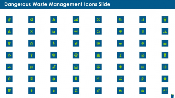 Dangerous Waste Management Icons Slide Microsoft PDF