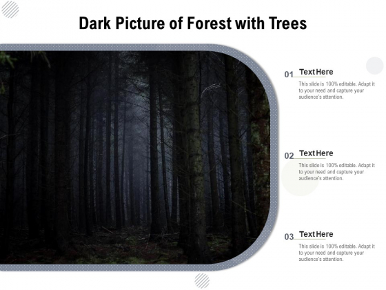 Dark Picture Of Forest With Trees Ppt PowerPoint Presentation File Pictures PDF