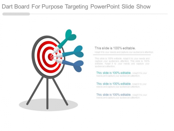 Dart Board For Purpose Targeting Powerpoint Slide Show Dart Board For Purpose Targeting Powerpoint Slide Show