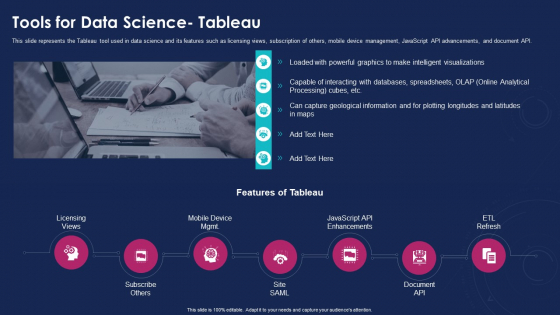Data Analytics IT Tools For Data Science Tableau Ppt Slides Graphics PDF