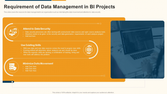 Data Interpretation And Analysis Playbook Requirement Of Data Management In BI Projects Topics PDF