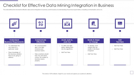 Data Mining Implementation Checklist For Effective Data Mining Integration In Business Structure PDF Data Mining Implementation Checklist For Effective Data Mining Integration In Business Structure PDF