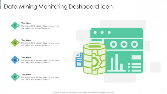 Data Mining Monitoring Dashboard Icon Introduction PDF