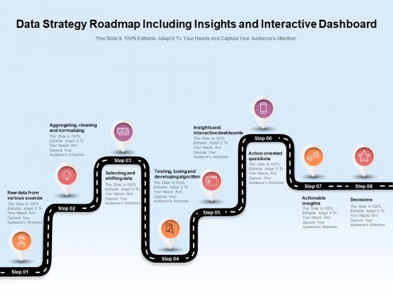 Data Strategy Roadmap Including Insights And Interactive Dashboard Ppt PowerPoint Presentation File Elements PDF Data Strategy Roadmap Including Insights And Interactive Dashboard Ppt PowerPoint Presentation File Elements PDF
