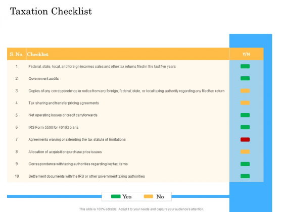 Deal Assessment Audit Process Taxation Checklist Download PDF Deal Assessment Audit Process Taxation Checklist Download PDF