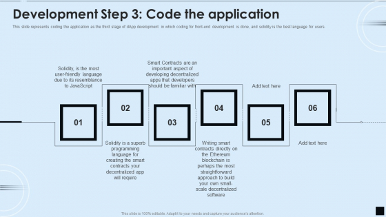 Decentralized Applications IT Development Step 3 Code The Application Brochure PDF Decentralized Applications IT Development Step 3 Code The Application Brochure PDF