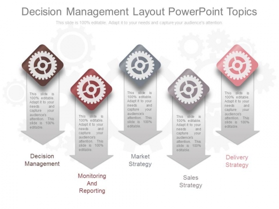 Decision Management Layout Powerpoint Topics