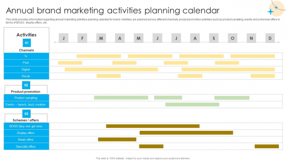 Defensive Brand Marketing Annual Brand Marketing Activities Planning Calendar Rules PDF