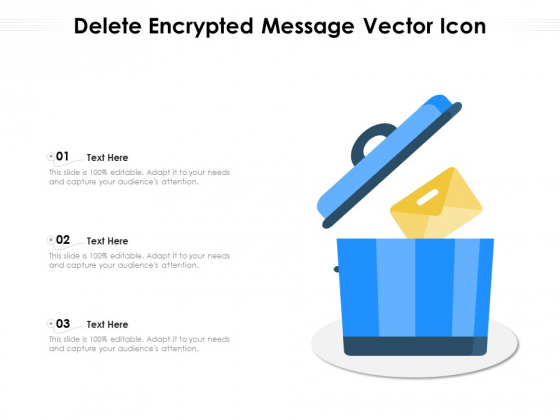 Delete Encrypted Message Vector Icon Ppt PowerPoint Presentation Pictures Styles PDF