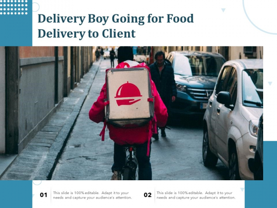 Delivery Boy Going For Food Delivery To Client Ppt PowerPoint Presentation Layouts Slide Portrait PDF