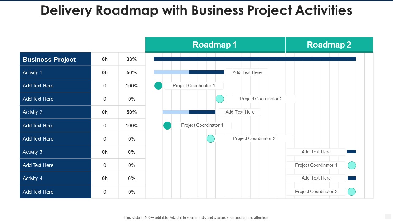 Delivery Roadmap With Business Project Activities Rules PDF ...