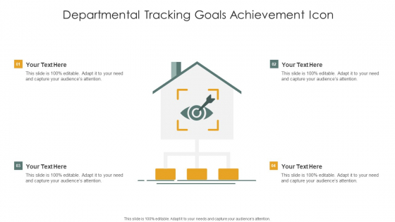 Departmental Tracking Goals Achievement Icon Background PDF