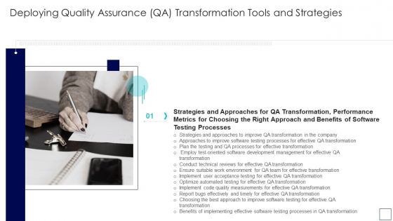 Deploying Quality Assurance QA Transformation Deploying Quality Assurance QA Transformation Clipart PDF